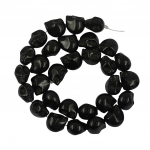 30tk 13mm must t&uuml;rkiissinine v&auml;&auml;riskivi pealuu luuhelmed ehete valmistamine 10 x 13 mm