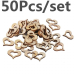 50 tk Art Cuts Mini segatud puidust n&ouml;&ouml;bid S&uuml;damed kaunistused k&auml;sit&ouml;&ouml;