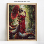 Teemanttikandid portree 5D DIY pilt Rhinestone Mosaiic Teemantmaal 20X30CM