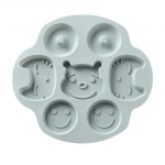 Silikoonist koogivorm 7 &uuml;htlane multikas v&auml;ljend s&otilde;&otilde;riku kassipoeg karu kujuga k&uuml;psetusvorm sinine