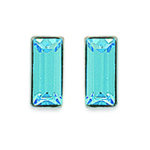 Les Tr&eacute;sors De Lily [F3934] - Brillants Rectangle Turquoise Argent - 3x7 mm t&uuml;rkiissinine