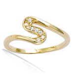 Bague Plaqu&eacute; Or 'D&eacute;esse' Blanc dor&eacute; - 9 mm 54 kuld