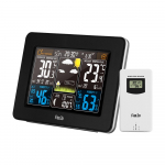 FanJu FJ3365 v&auml;rviline ilmajaam sise-/v&auml;ljas juhtmevaba temperatuuri niiskusbaromeeter USB US Plug must