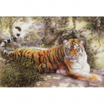 5D isetehtud teemantmaal Tiiger pildil Teemanttikandid Ristpistes Kodukaunistus K&auml;sitsi valmistatud kingitused Round 20x30cm
