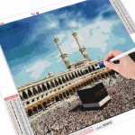 Teemanttikandite mo&scaron;ee T&auml;is &uuml;mmargune ruudukujuline kunst Rhinestone Mosaiic Teemantmaaling Religioon K&auml;sit&ouml;&ouml;komplekt K&auml;sitsi valmistatud kingitus Kodukaunistus Full Round 30x30CM