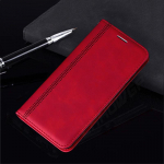 Tugev magnetiline klapp-nahast &uuml;mbris Xiaomi POCO X3 NFC M3 Redmi Note 9 9S 8T 8 7 Pro Max 9A 9AT 9C NFC Mi 10T Lite Pro pehme rahakoti raamatukaane Fundas jaoks Redmi 8 punane