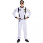Meeste astronautide kost&uuml;&uuml;m Kosmosemehe &uuml;likond, Halloweeni kost&uuml;&uuml;mid t&auml;iskasvanutele m&otilde;eldud meeste kost&uuml;&uuml;mid, naljakas cosplay pidu XS valge