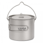 Lixada 750ml/900ml/1100ml &uuml;likerge titaanist potti veekruusitass kaane ja kokkupandava k&auml;epidemega 1100ml
