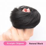 LUPU sirgetele juustele kr&otilde;mpsuvad Chignon kuklid naistele hobusesaba juuksepaelad kunstjuuksed elastsete ribadega must pruunid 1PC must
