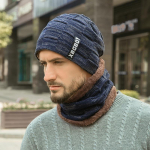 Meeste talvine soe fliisist matkam&uuml;ts Beanie Baggy villane suusam&uuml;ts + sall tuulekindlad m&uuml;tsid kiri kootud m&uuml;tsid