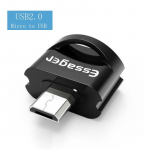 Essageri OTG USB-t&uuml;&uuml;pi C-adapteri mikro-USB-t&uuml;&uuml;pi C-t&uuml;&uuml;pi isase-USB-i muundur Macbooki jaoks Samsung Xiaomi USB-C OTG-pistik Micro to USB must