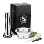 [i Cafilas][HLG04] Korduvkasutatav kohvikapslifilter, korduvt&auml;idetav kreemimasina kaunad roostevabast terasest Lavazza masinale LAVAZZA A MODO MIO JOLIE ESPRIA 1 Capsule + 1 Tamper h&otilde;be