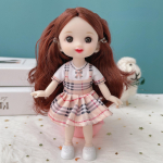 17 cm mini liigutatav nukk, t&uuml;drukute m&auml;nguasi, 3D suurte silmadega BJD printsessi komplektid, kleitide kollektsioon, kingitus lastele nukule B