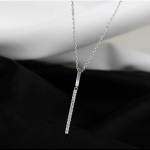 ANENJERY kaelakee naistele pika ribaga CZ rangluu ketiga kaelakee peened ehted kingitused S-N739