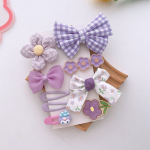 8/9tk komplekt Armsad korea juuksen&otilde;elad beebit&uuml;drukutele, suur v&otilde;re vibu, lilleline Kawaii multikas printsessi juukseklamber Beebit&uuml;drukute juukseaksessuaarid