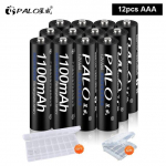 PALO 12PCS 1100mAh AAA laetav aku 1,2V Ni-MH AAA aku Taaslaetav 3A akud Aku Laetav aaa aku must