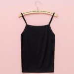 Naiste suvine &otilde;huke camisole vest, traksid U-kaelusega, lahtise p&otilde;hjaga s&auml;rk l&uuml;hike sisemine &uuml;hev&auml;rviline One Size must