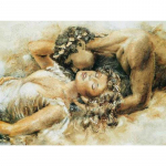 5D DIY Teemantmaal Abstraktsed Armastajad Suudlevad Teemanttikandid T&auml;ismosaiikkomplektid Ristpistes Kodukaunistus K&auml;sitsi valmistatud kingitused Round 20x30cm