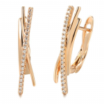 Minimalistlik Line Design Rose Gold Color Tsirkoon K&otilde;rvar&otilde;ngad Naiste Party Street Trendikas ehteid