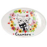 Les Tr&eacute;sors De Lily [R6767] &ndash; mitmev&auml;rviline keraamiline uksetahvel  Cats  (Magamistuba) - 12x8 cm mitmev&auml;rviline