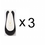 3 paari n&auml;htamatud paadisokid naiste suvised silikoonist libisemiskindlad sokid k&otilde;rgetele kontsadele kingadele j&auml;&auml;siidist &otilde;hukesed poolpeopesahoidja EU Size 36-41 must