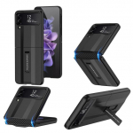 Samsung Galaxy Z Flip 4 Zflip4 &uuml;mbrise luksusliku matt kronsteini hoidiku jaoks kokkupandav p&otilde;rutuskindel k&otilde;ikeh&otilde;lmav kaitse k&otilde;va tagakaane For Samsung Z Flip 4 must