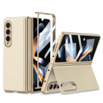 &Uuml;li&otilde;huke klambriga nahk&uuml;mbris Samsung Galaxy Z Fold 4 Fold4 jaoks koos HD karastatud kilega magnetilise klapiga aluse kaitsekattega For Samsung Z Fold 4 must