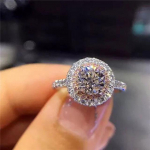 100 % 18k kullast s&otilde;rmus naistele Naturaalne Aaa Moissanite ehted v&auml;&auml;riskivi Anillos De Bizuteria pingeseade teemants&otilde;rmuste karbiga 9 valge
