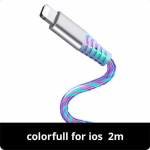 2m 2,4A kiirlaadimisvoolu helendav andmekaabel iPhone 14 13 12 Pro Max 11 XR XS 8 7 6 telefoni laadija USB-kaabel 2M