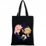 Seitse surmapattu &ndash; naiste l&otilde;uendist kott vabaaja suur ostlemine, tr&uuml;kitud suure mahutavusega must 24*26cm