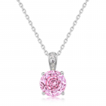 Uus Millennium Rose Cut 3a Tsirkooniumi ripats Kaelakee S925 Silver Super Flash Color Treasure Clavicle kett Kerge Luksus Mood