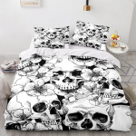 3D kodu voodipesukomplekt Skull Skull tekikott Queen King t&auml;issuuruses Twin Skull Print t&auml;iskasvanutele m&otilde;eldud laste tekikott ja padjakate voodipesu UK Single 135x200cm