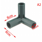 16&nbsp;Mm PVC-liitmikuga stabiilne tugi Tugeva t&ouml;&ouml;v&otilde;imega kasvuhoone raami hoone pistik A2