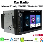 7-tolline universaalne Android-autoraadio 2 DIN 2 + 32GB GPS Bluetooth WiFi with carplay