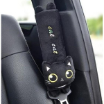 Armas kassi auto kaelapadi Multikas peatoed reisipadi Turvav&ouml;&ouml; &otilde;lapadjad katted tahavaatepeegli katte sisemus 1pc seat belt cover black