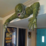 &Otilde;udussisaliku mehe kuju Simulatsioon Loomade seinarippumine Skulptuur Loomaaed K&auml;sit&ouml;&ouml; Ornamendid &Otilde;uesaed Sisehoov Halloweeni kujundus 16x36x25cm