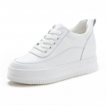 100% ehtsast nahast kingad Naiste moetossud Sweet Ladies Wedge valged kingad K&otilde;rgus suurenev 7 cm 34 valge