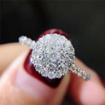 100 % 14k valgest kullast teemantidega ehete s&otilde;rmusekarp naistele Anillos De Diamond Gemstone Bizuteria Pulmapaelad S&otilde;rmused ehtekarp 8 valge