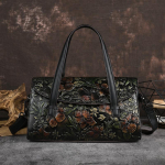 Johnature Retro ehtsast nahast naiste kott k&auml;sitsi valmistatud reljeefsed mitmek&uuml;lgsed &otilde;la- ja p&otilde;ikkotid kuld