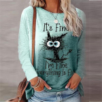 Naiste s&uuml;gistopsid Lahtised kassiga praetud kassimustriga Kausaalne pikkade varrukatega T-s&auml;rk top pluus XS roheline