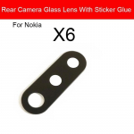 Tagumise kaamera klaasist objektiiv Nokia X71 7.1 5 6 6.1 7 Plus 8 X5 X6 X7 peamise tagakaamera objektiivi klaas kleebisega parandus For Nokia X6 must