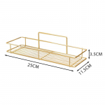 Vannitoa riiul Kuld du&scaron;i &scaron;ampoon seep kosmeetikariiul hoiustamisvahend riiulihoidik roostevabast terasest vannitoa riistvara S kuldne