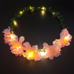 1 tk Juuste aksessuaarid Valgustatud peakate 12 lillega LED-peav&otilde;ru p&auml;rjaga juuksepaela pidu