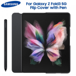 Originaal Samsung Flip Cover Case koos S pliiatsiga Samsung Galaxy Z Fold3 5G Z Fold 3 5G Flip kaitse&uuml;mbriste jaoks must