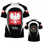 Poola T-s&auml;rk meestele 3D lipp Polska Graafilise tr&uuml;kiga T-s&auml;rk Moodne Suur l&uuml;hikeste varrukatega Vintage Tops T-s&auml;rk Meeste r&otilde;ivad 6XL