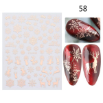 5D k&uuml;&uuml;nekleebised l&auml;ikiv roosikuldne j&otilde;uludisain k&uuml;&uuml;nelakk liugurid holograafilised lumehelbed k&uuml;&uuml;nekleebised. 50