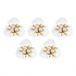 Vastupidav 3D Flowers Stud Erksav&auml;rviline sulam, kauakestev valge