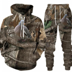 Vabaaja kamuflaaž jahiloom metssiga 3D kapuutsiga &uuml;likond Mood s&uuml;gisene meeste spordidress, vaba taskuga pullover meeste &uuml;likond M