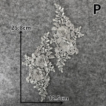 1 paar pulmapaari &otilde;mmelda &otilde;&otilde;nsate lilledega pitsliistud DIY plaastrid tikandid aplikatsioon 3D