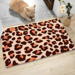 Tiger Stripes Cartoon Doormat Leopard Print Entry Door Tr&uuml;kitud vaip jalapadja loomade mustriga p&otilde;randamatt 40x120cm